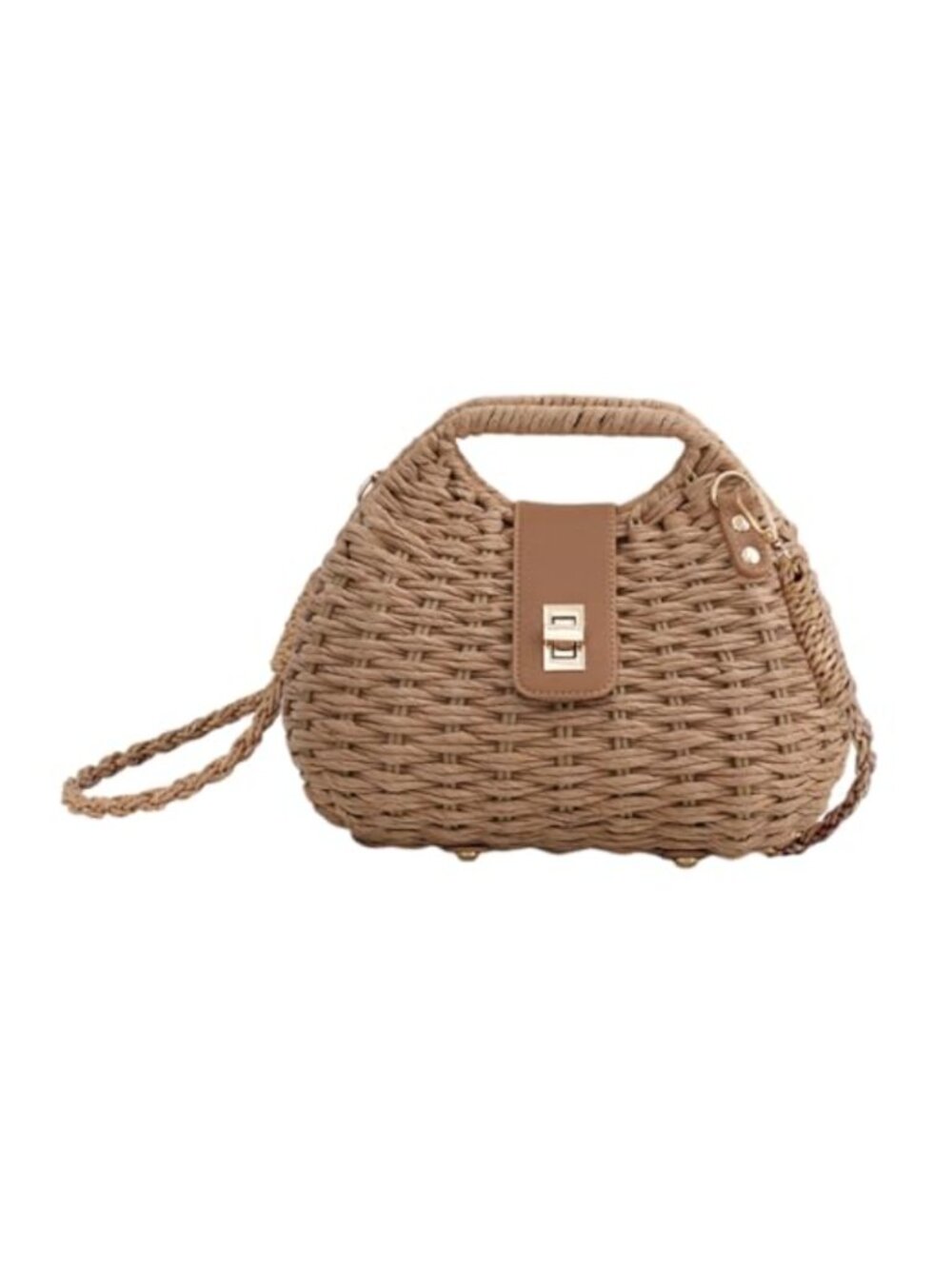 Handwoven Straw Crossbody Bag Bohemian Summer Beach Tote